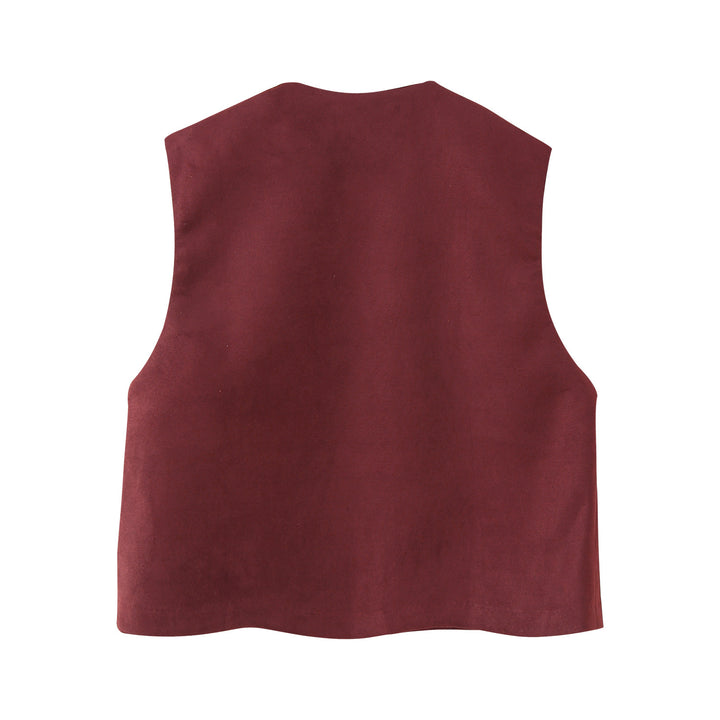 Ladies vest with floral embroidery design Lune London