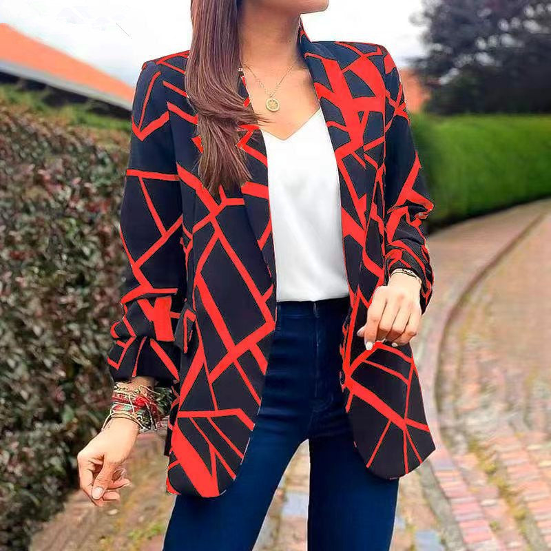 Blazer for women with modern geometric pattern and relaxed fit Lune London