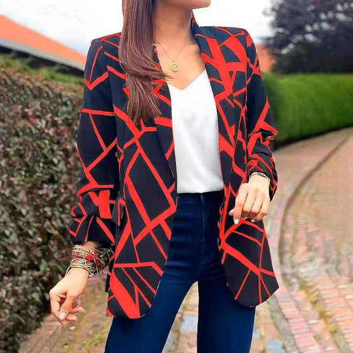 Blazer for women with modern geometric pattern and relaxed fit Lune London