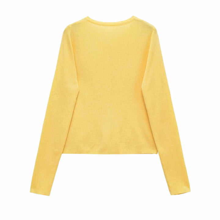 Ladies elegant knitted cardigan with delicate button details Lune London