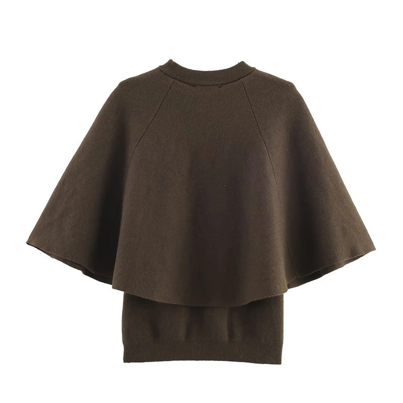 Ladies elegant oversized sweater with wide V-neck Lune London