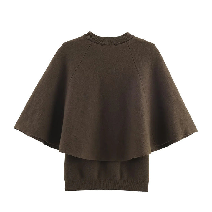 Ladies elegant oversized sweater with wide V-neck Lune London
