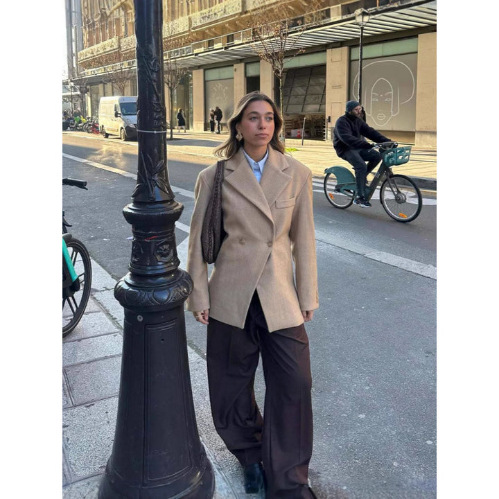 Oversized blazer jacket for women with a trendy oversized design featuring chic and stylish accents