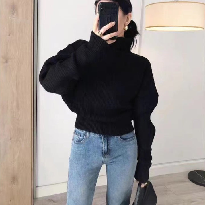 Pull à col roulé pour femmes avec design à côtes texturées Chic & Stil