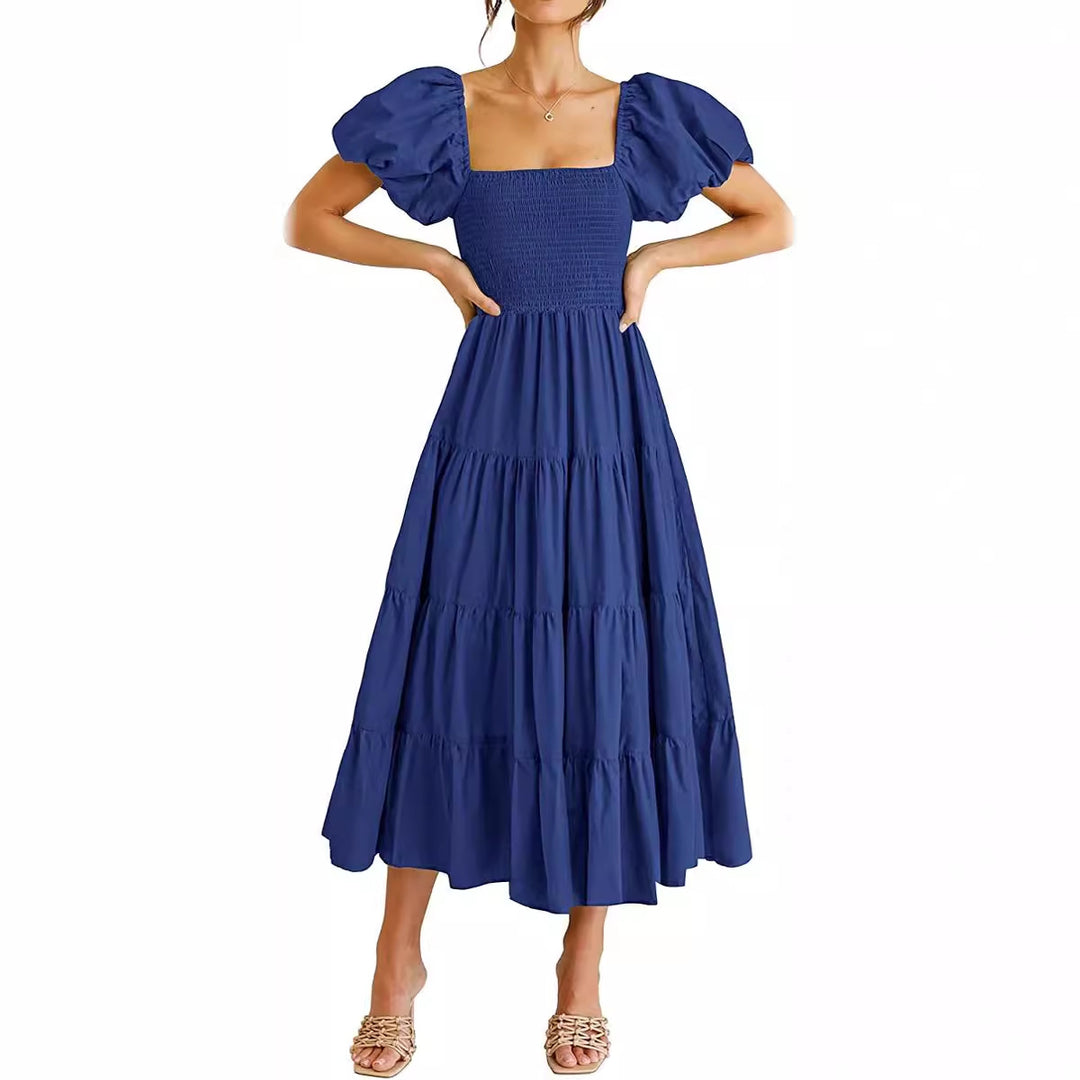 Maxi dress for women with slightly voluminous sleeves Lune London