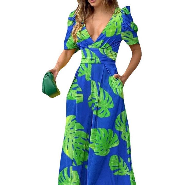 Lune London women's tropical print maxi dress