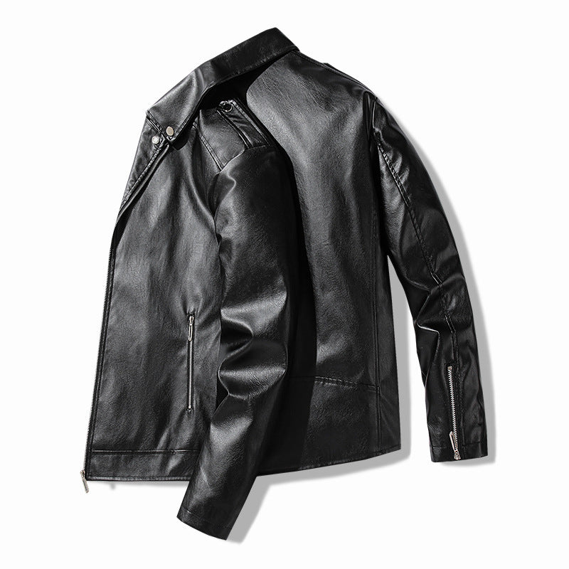 Stylish motorcycle jacket for men in faux leather Lune London