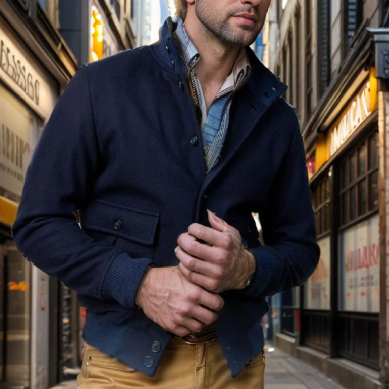 Casual and structured cotton jacket for men with practical pockets Lune London