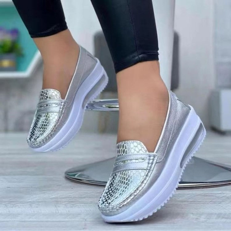 Ladies Elegant Metallic Slippers Lune London