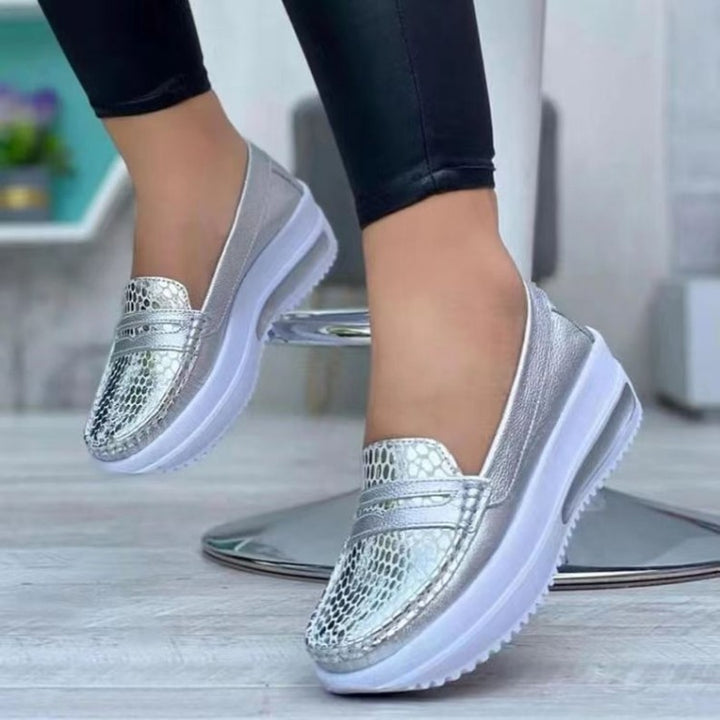 Ladies Elegant Metallic Slippers Lune London