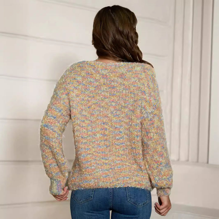 Ladies Cozy Sweater with Colorful Pattern Lune London