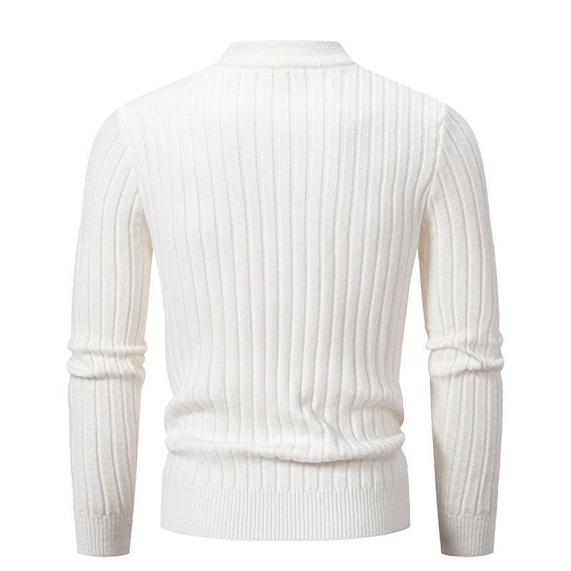 Knitted sweater for men with modern cable pattern Lune London