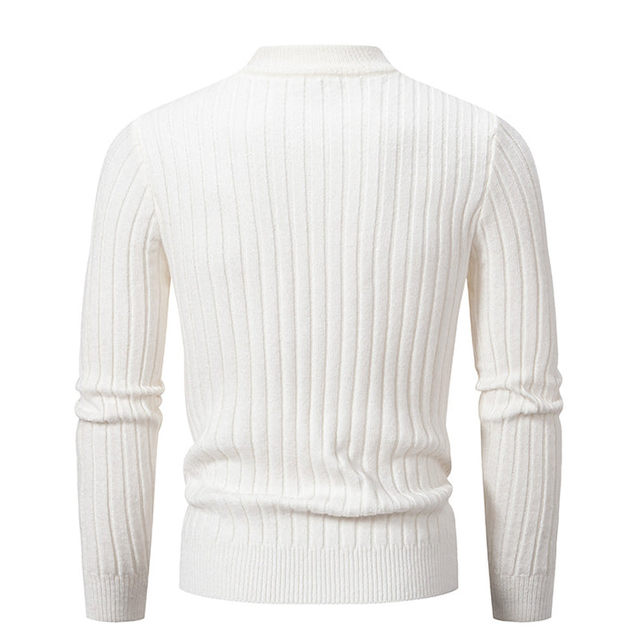 Knitted sweater for men with modern cable pattern Lune London