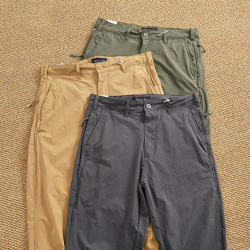 Men's chino pants with elastic waistband and practical side pockets Lune London