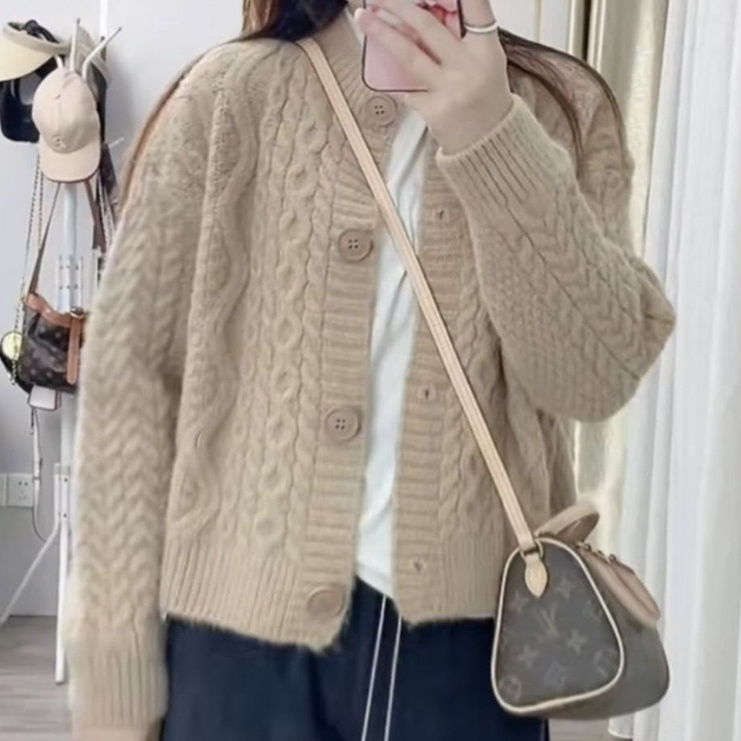 Cardigan confortable pour femmes avec motif en cable Chic & Stil 1772285547