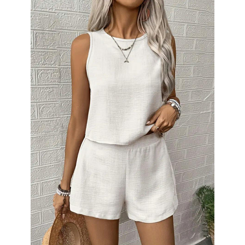 Ladies crochet back Playsuit Lune London