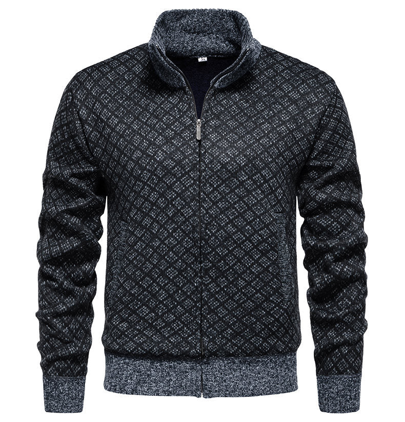 Quilted zip sweatshirt jacket for men Lune London
