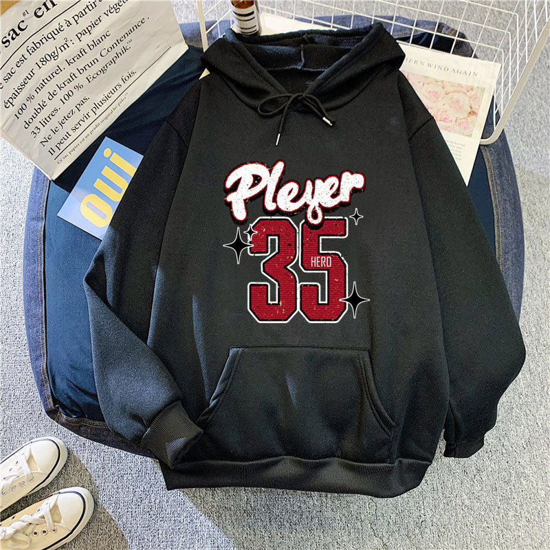 Women's hooded sweatshirt with creative basketball design Chic & Stil