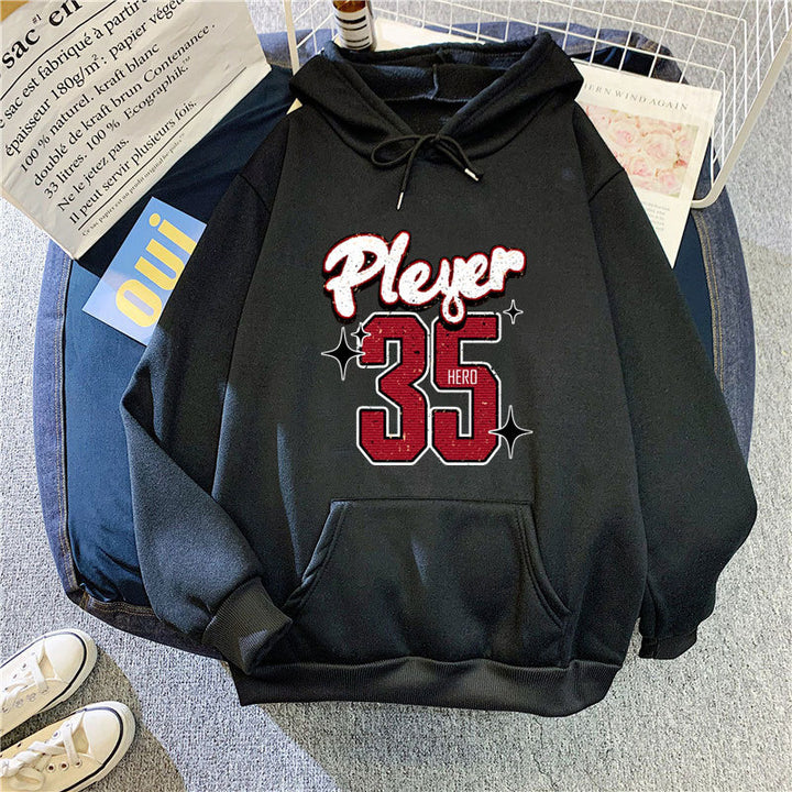 Women's hooded sweatshirt with creative basketball design Chic & Stil