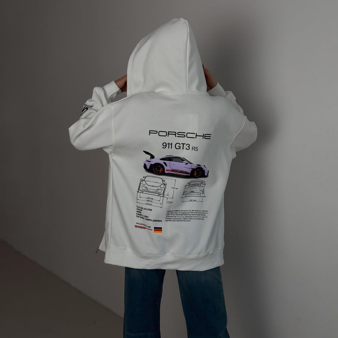 Women's hoodie with creative Porsche design Lune London
