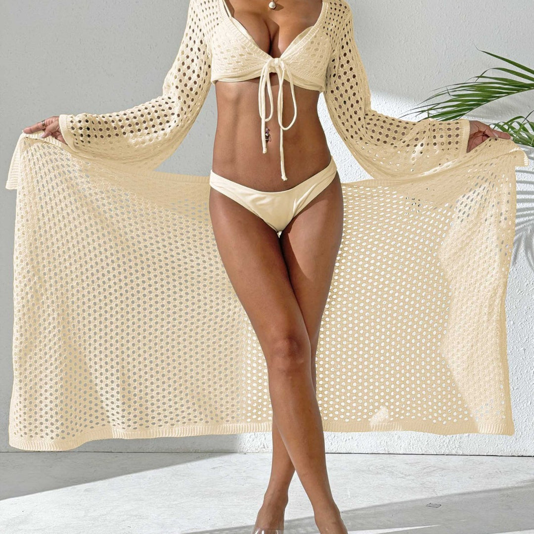 Ladies Crochet Beach Cover Kimono Lune London
