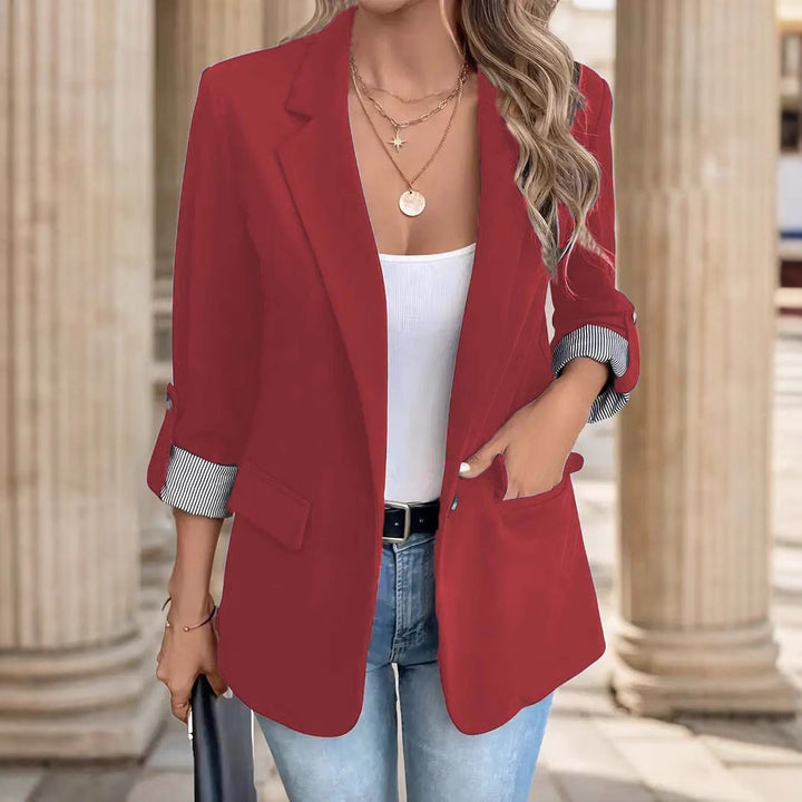 Women's elegant blazer with striped lining and stylish pockets Lune London