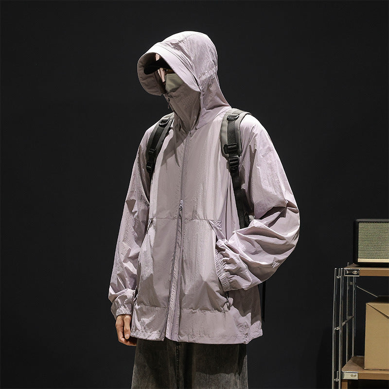 Lightweight and breathable casual jacket for men with adjustable hood Lune London