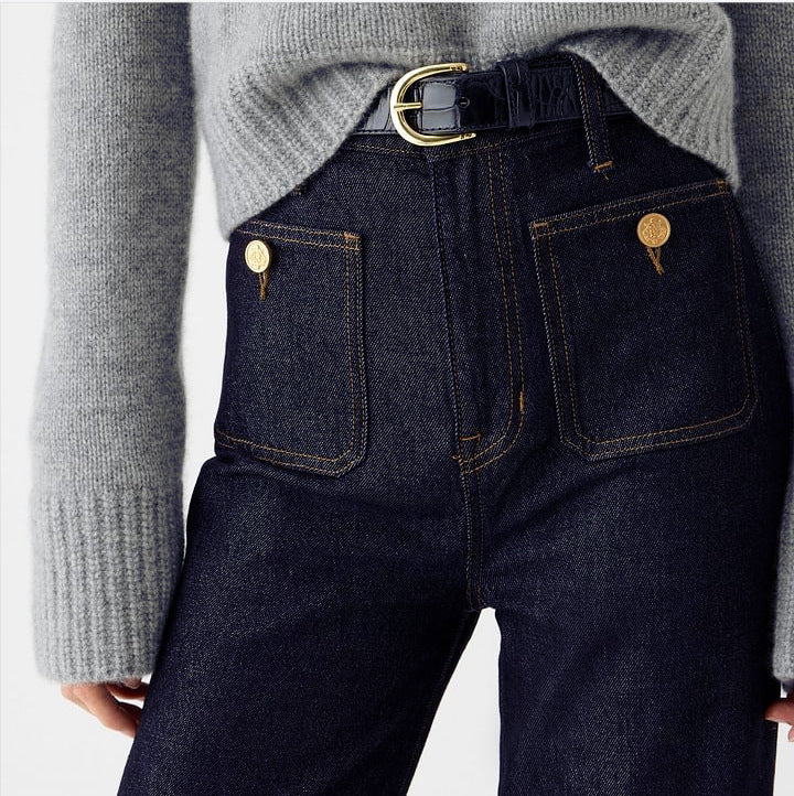 Women Wide Comfortable Jeans with High Waist Lune London