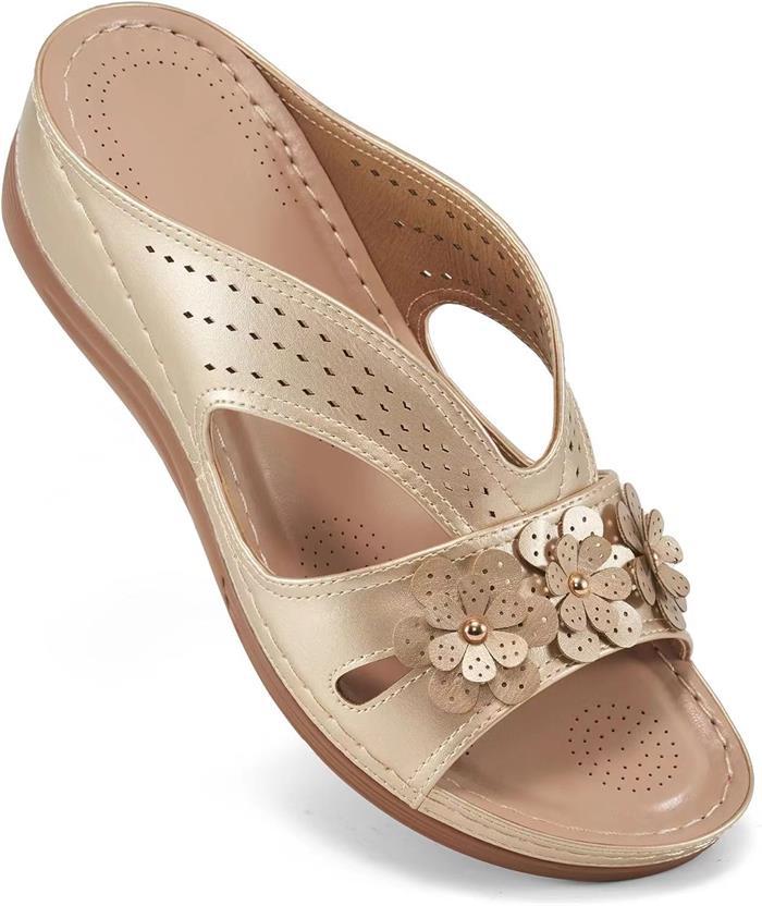 Lune London non-slip sandals decorated with flowers for women