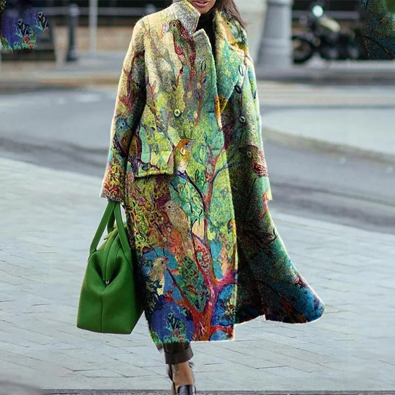 Elegant floral coat for women in soft fabric and trendy design Lune London