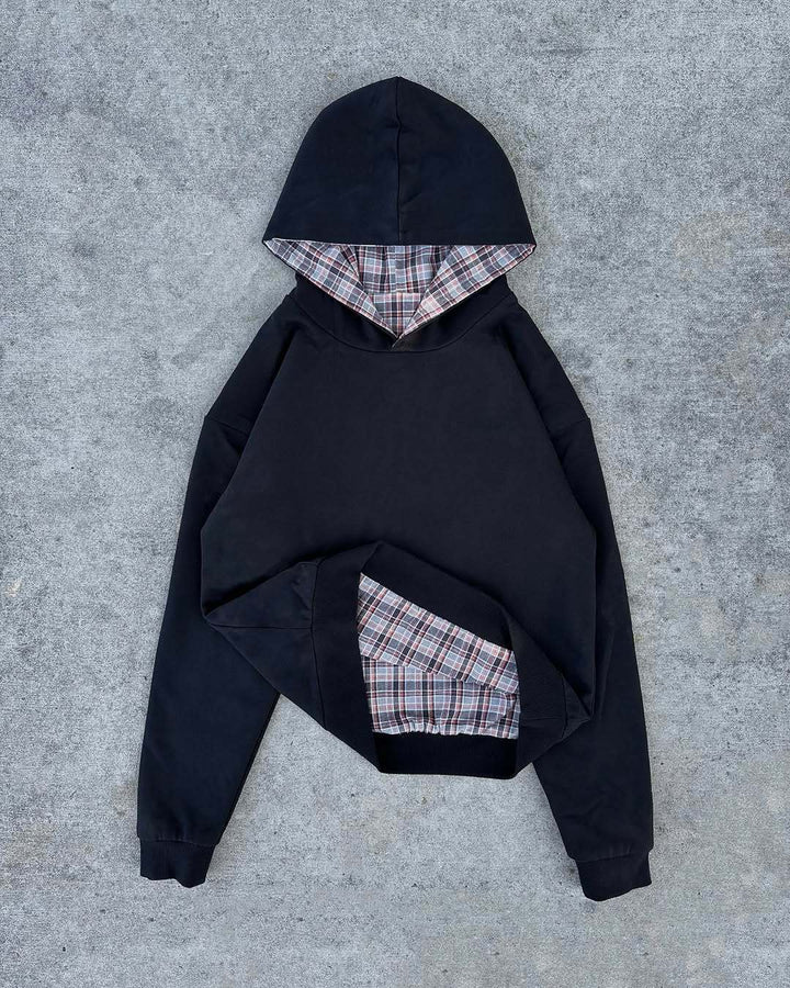 Sweat à capuche confortable pour femme avec motif à carreaux Chic & Stil