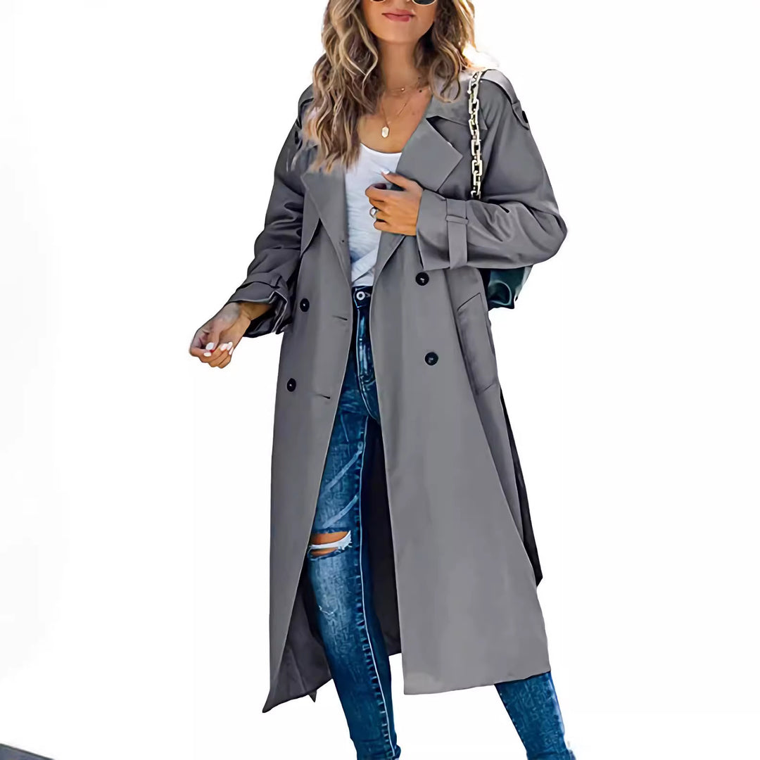 Lightweight trench coat for women with belt design and stylish buttons Lune London