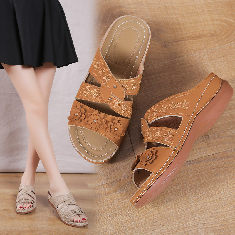 Chic Comfort Floral Sandals for Women