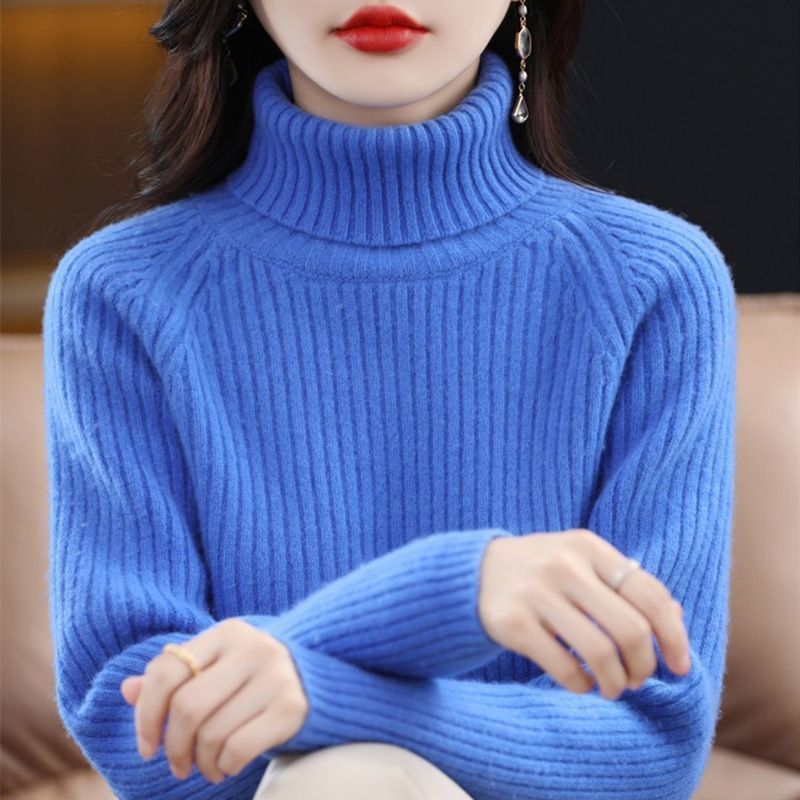 Sweater turtleneck cozy pour femme avec texture côtelée Chic & Stil
