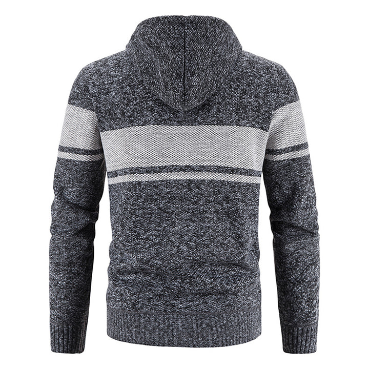 Men's hooded knit jacket with structured design Lune London