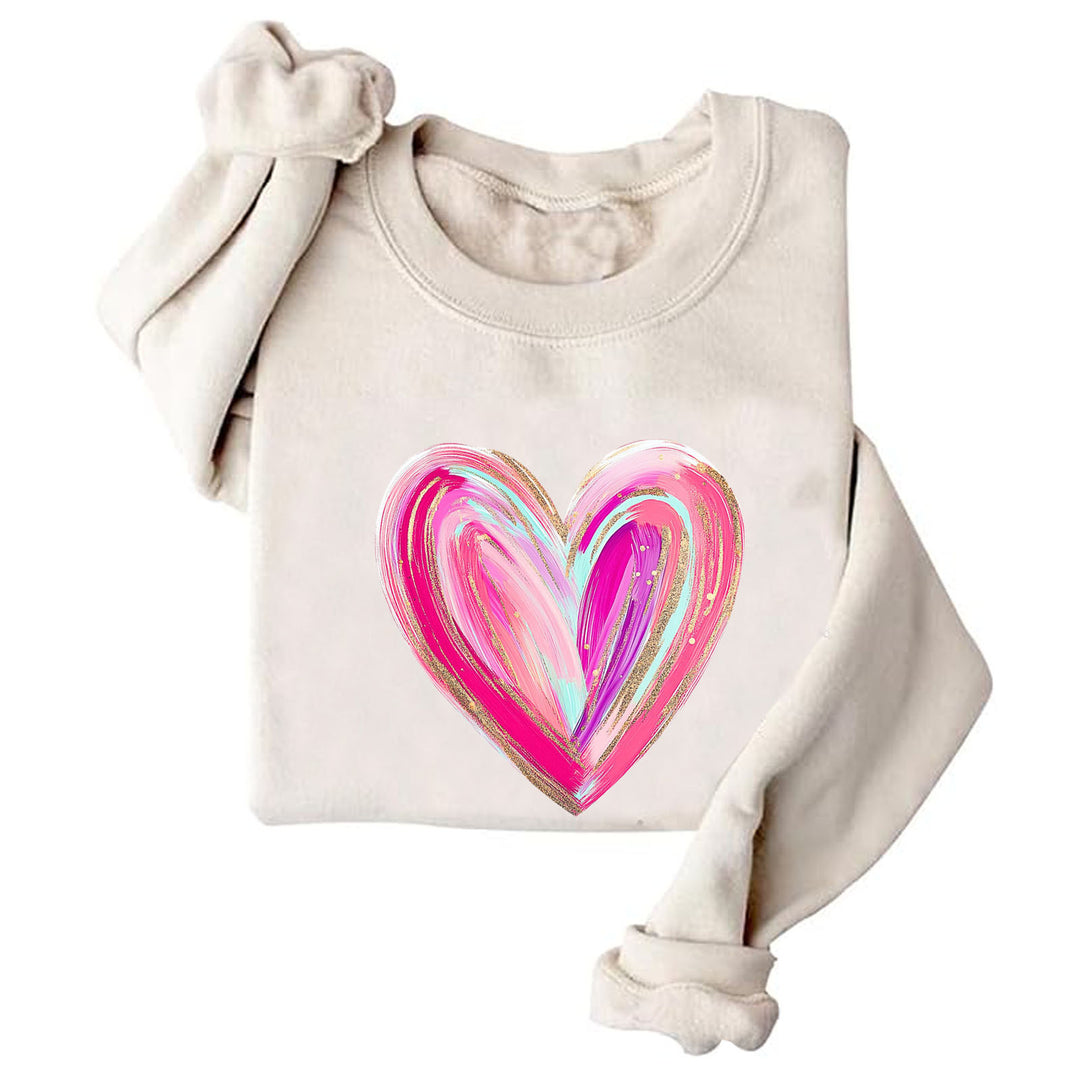 Sweatshirt femme avec design créatif en forme de cœur Chic & Stil