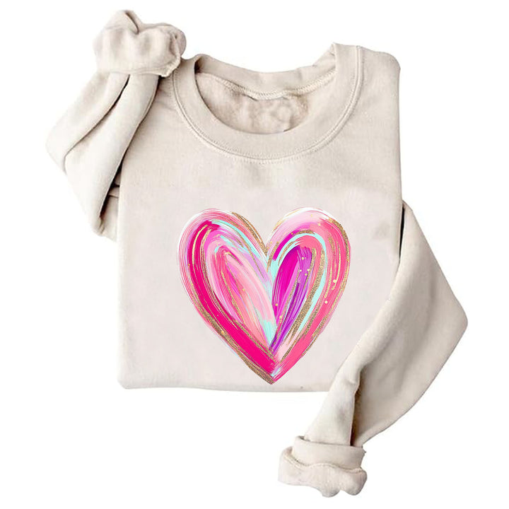 Sweatshirt femme avec design créatif en forme de cœur Chic & Stil