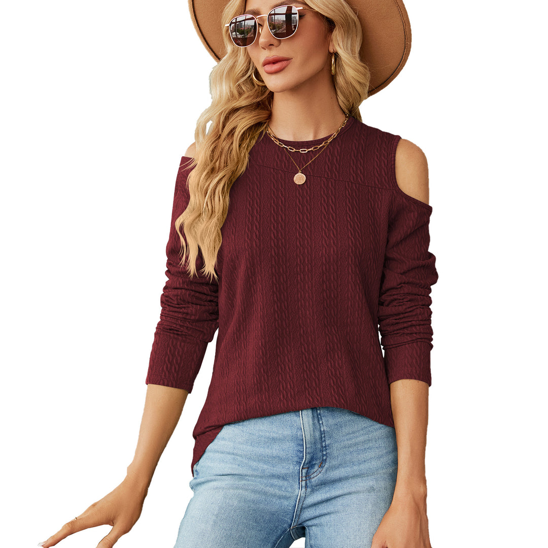 Casual tank top for women with open shoulder design and fine texture Lune London