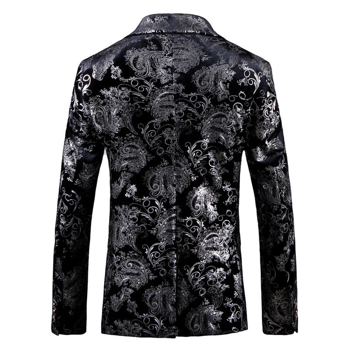 Elegant tuxedo blazer for men with floral sequin patterns Lune London