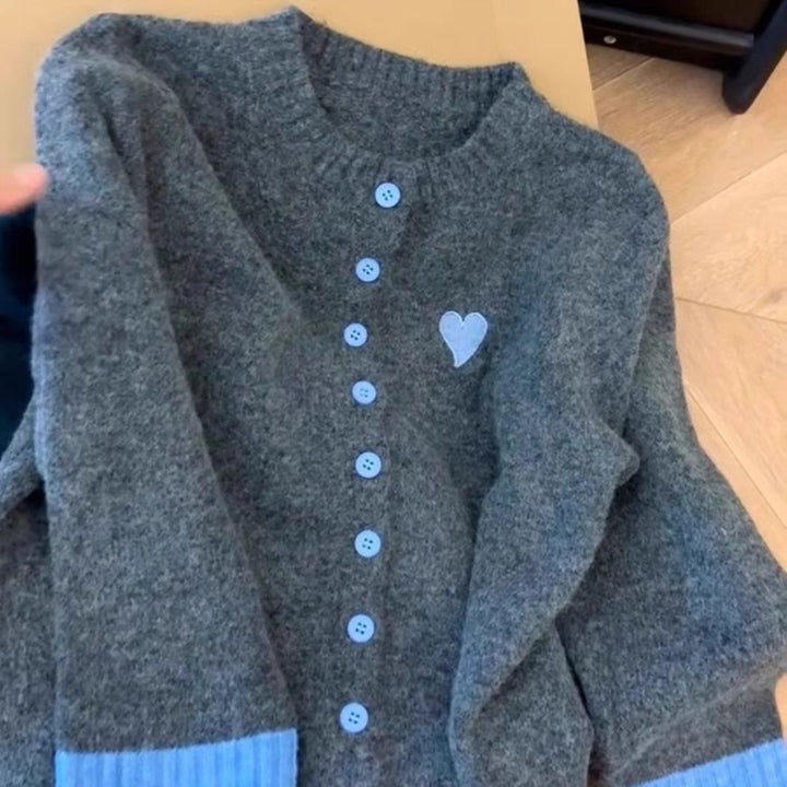 Cardigan douillet et doux pour femme avec un mélange de coton et des couleurs d'accent modernes Chic & Stil