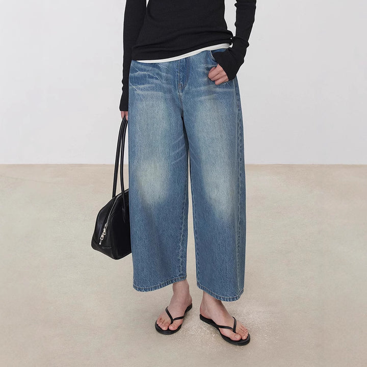 Jeans larges pour femmes à taille haute Chic & Stil