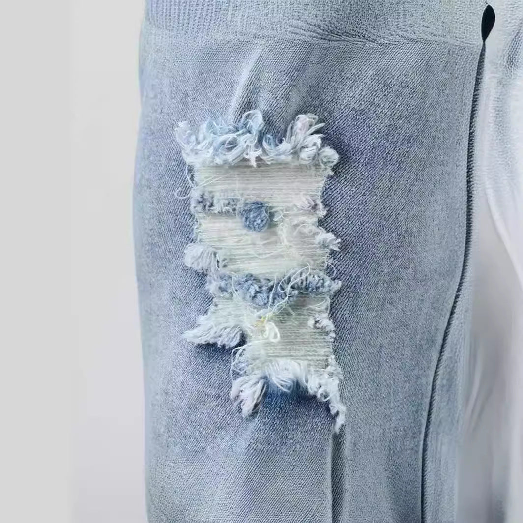 Men's Destroyed Jeans with Modern Distressed Effects Lune London