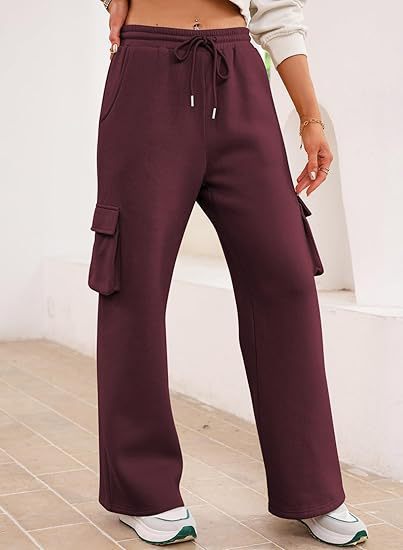 Wide cargo jogger pants for women with practical pockets Lune London
