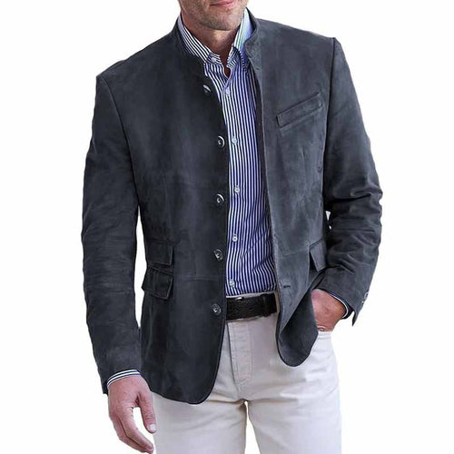 Luxurious suede leather jacket for men with practical pockets Lune London