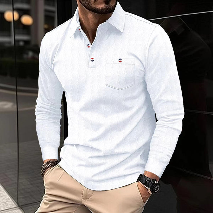 Men's long sleeve T-shirt with structured pattern Lune London