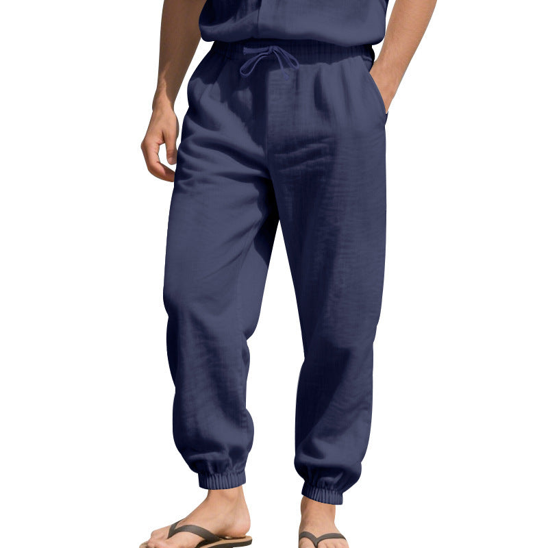 Men's leisure jogger pants with elastic waistband and side pockets Lune London
