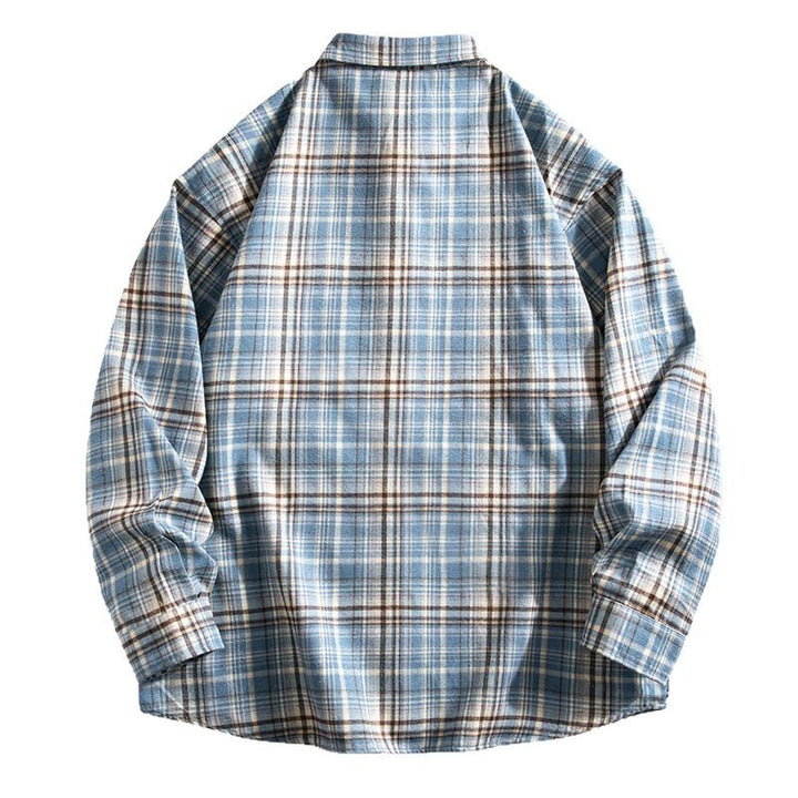 Lune London checked long-sleeve shirt for men