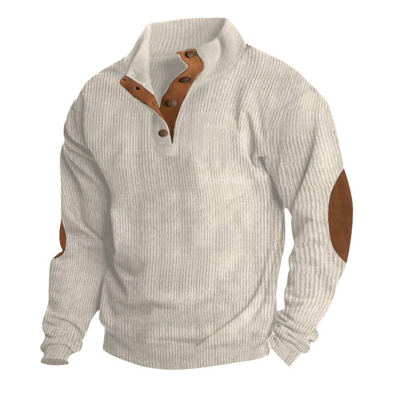 Trendy men's sweater with high collar and contrasting accents Lune London