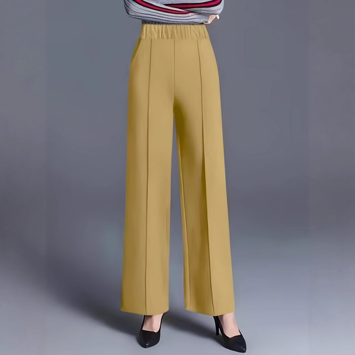Women's Wide High-Waisted Trousers with Elegant Pleats Lune London