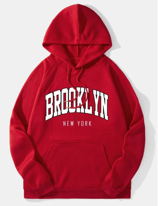 Women's hoodie with trendy Brooklyn print Chic & Stil